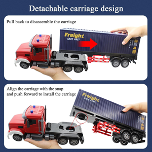 ماشین کنترلی تریلی کانتینردار بزرگ Remote Control TRANSPORT TRUCK مقیاس 1:24_اسباب بازی